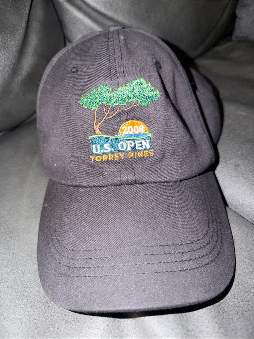 PGA men’s adjustable rare U.S. Open Torrey Pines 2008 Black Baseball Cap
